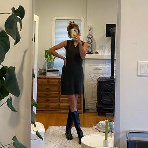 Cute v neck sweater dress